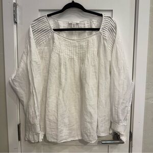 Nordstrom Signature White Linen Blouse – XL